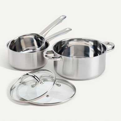 Batterie de cuisine 5 pièces NOVA Gris vue 3/4