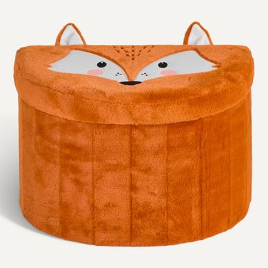 Pouf pliable pour enfant RENARD Orange Pouf pliable pour enfant RENARD Orange vue de face