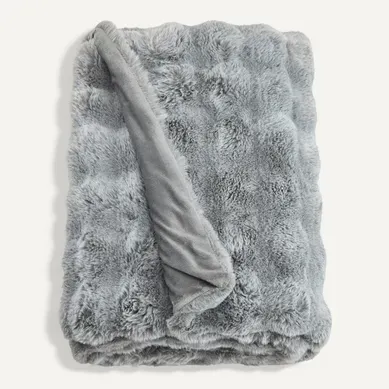 Plaid 130x170 cm SWEET Gris Plaid 130x170 cm SWEET Gris vue 3/4