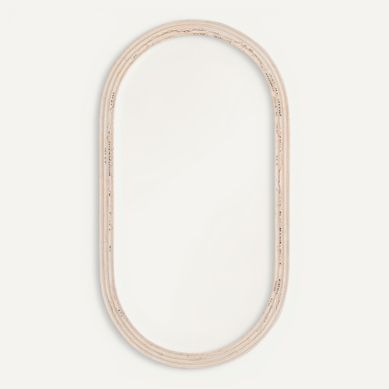 Miroir 85,5x47 cm JADE Aspect Travertin vue de face