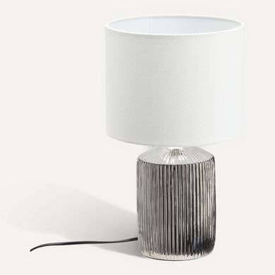 Lampe à poser H. 39 cm DONNA Chromé Lampe à poser H. 39 cm DONNA Chromé vue 3/4