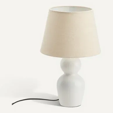 Lampe à poser H. 41,5 cm CERALIA Beige Lampe à poser H. 41,5 cm CERALIA Beige vue 3/4
