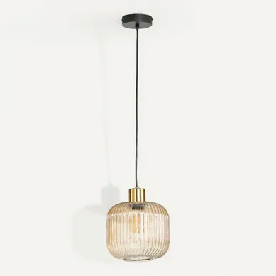 Suspension D. 20 cm GOLDY Ambre vue de face