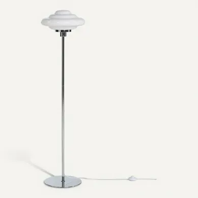 Lampadaire en métal H. 138 cm EMMA Chrome Lampadaire en métal H. 138 cm EMMA Chrome vue 3/4