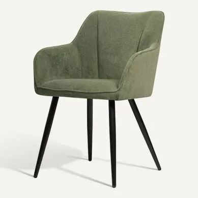 Chaise Repas Rio Vert Pieds Métal Noir Chaise Repas Rio Vert Pieds Métal Noir