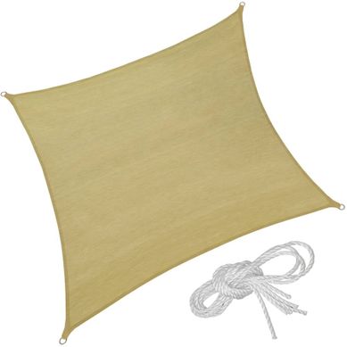Voile D'ombrage Taud De Soleil 5,4 X 5,4 M Mobilier De Jardin Beige 08_0000539 Voile D'ombrage Taud De Soleil 5,4 X 5,4 M Mobilier De Jardin Beige 08_0000539