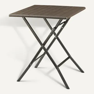 Table De Camping Pliante 62 X 62 X 73 Cm Effet Bois Marron Foncé 03_0010999 Table De Camping Pliante 62 X 62 X 73 Cm Effet Bois Marron Foncé 03_0010999