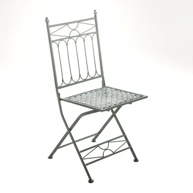 Chaise Pliable De Jardin Terrasse Balcon Design Rustique En Fer Forgé Vert Vieilli 10_0003863 Chaise Pliable De Jardin Terrasse Balcon Design Rustique En Fer Forgé Vert Vieilli 10_0003863