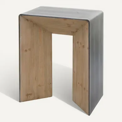 Table Console Table D'appoint Design Industriel En Bois Et Mdf 80x60x40 Cm Aspect Métal 04_0008492 Table Console Table D'appoint Design Industriel En Bois Et Mdf 80x60x40 Cm Aspect Métal 04_0008492