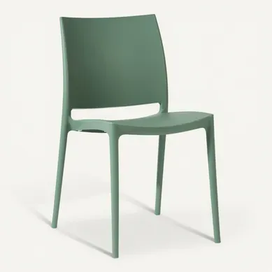Chaise De Jardin Empilable Dossier Incurvé À Quatre Pieds Stable En Plastique Vert 10_0007897 Chaise De Jardin Empilable Dossier Incurvé À Quatre Pieds Stable En Plastique Vert 10_0007897