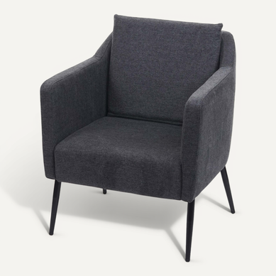 Fauteuil Salon Chaise De Relaxation Coins Et Bords Arrondis En Tissu/textile Gris Foncé 04_0003162 Fauteuil Salon Chaise De Relaxation Coins Et Bords Arrondis En Tissu/textile Gris Foncé 04_0003162