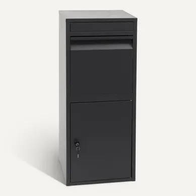 Boîte À Colis Paquet Boîte Aux Lettres Sur Pieds 102x41x38 Cm En Acier Inoxydable Anthracite Galva