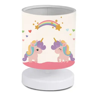Lampe De Bureau Pour Enfant 22 Cm Blanc à Motif De Licorne 03_0007387 Lampe De Bureau Pour Enfant 22 Cm Blanc à Motif De Licorne 03_0007387