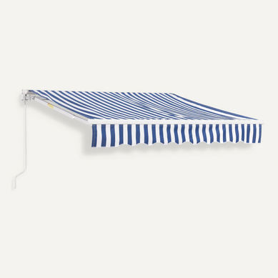 Store Banne Avec Manivelle 350 X 250 Cm Bleu Blanc 03_0008309