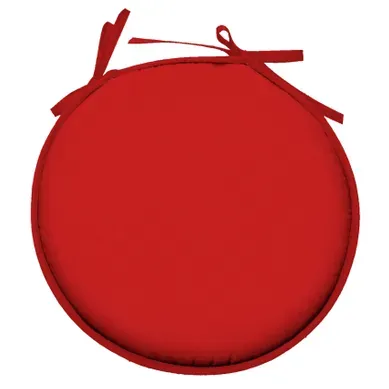 Galette De Chaise Ronde Unie Aux Multiples Couleurs - 40x40 Cm - Rouge Galette De Chaise Ronde Unie Aux Multiples Couleurs - 40x40 Cm - Rouge
