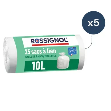 Lot De 10 Sacs-poubelle 50l Fabriqué En France - Bagy Rossignol Blanc Lot De 10 Sacs-poubelle 50l Fabriqué En France - Bagy Rossignol Blanc