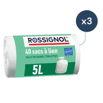Lot De 10 Sacs-poubelle 50l Fabriqué En France - Bagy Rossignol Blanc Lot De 10 Sacs-poubelle 50l Fabriqué En France - Bagy Rossignol Blanc