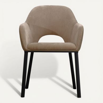Fauteuil FOREST bi matière écru Fauteuil FOREST bi matière écru vue de face