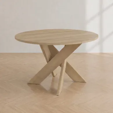 Table ronde DAVIS Imitation chêne