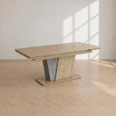 Table extensible L.180/210/240 TERRA Imitation chêne / béton ciré