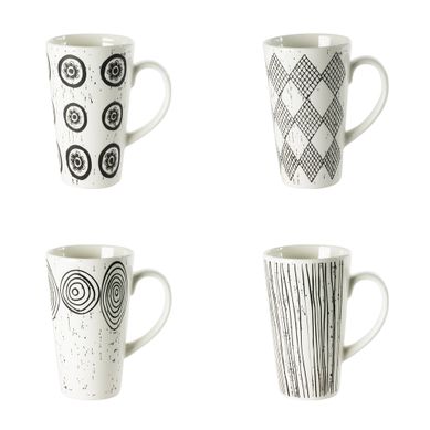 Coffret De 4 Mugs Palawan 29 Cl En Porcelaine Coffret De 4 Mugs Palawan 29 Cl En Porcelaine