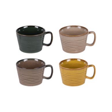 Coffret De 4 Mugs Bas Kili 40 Cl En Porcelaine Coffret De 4 Mugs Bas Kili 40 Cl En Porcelaine