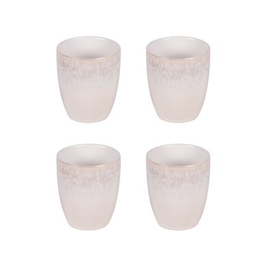 Coffret De 4 Gobelets Beige Bardenas En Porcelaine Coffret De 4 Gobelets Beige Bardenas En Porcelaine