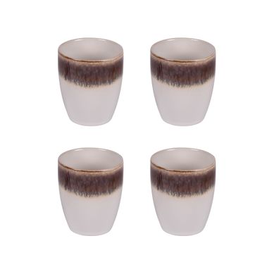 Coffret De 4 Gobelets Marron Bardenas 16 Cl En Porcelaine Coffret De 4 Gobelets Marron Bardenas 16 Cl En Porcelaine