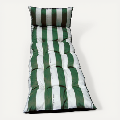 Coussin Bain De Soleil Cancale 180 X 56 X 10 Cm - Vert/blanc - Jardin Prive