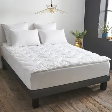 Surmatelas Gonflant Durable - Coton Bio - Théodore 140 X 190 Cm Blanc Surmatelas Gonflant Durable - Coton Bio - Théodore 140 X 190 Cm Blanc