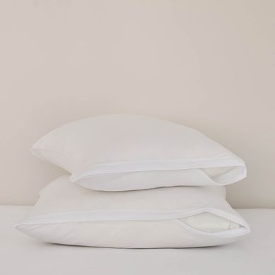Lot De 2 Protège Oreillers Tencel Mesh 60 X 60 Cm Blanc Lot De 2 Protège Oreillers Tencel Mesh 60 X 60 Cm Blanc