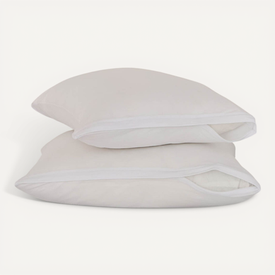 Lot De 2 Protège Oreillers Tencel Mesh 65 X 65 Cm Blanc Lot De 2 Protège Oreillers Tencel Mesh 65 X 65 Cm Blanc