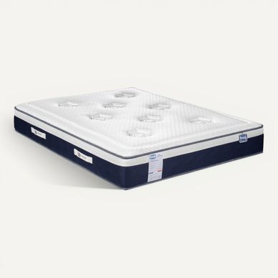 Matelas hybride 180x200 cm avec latex ROSEE NOCTURNE ép.27 cm vue 3/4