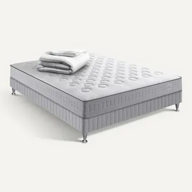 Ensemble Matelas Ressorts Ensachés 140x190 INTIAL Ferme, H23 + sommier + Couette Ensemble Matelas Ressorts Ensachés 140x190 INTIAL Ferme, H23 + sommier + Couette