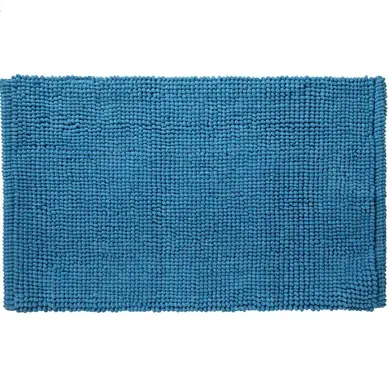 Tapis De Bain En Polycoton Uni Bleu 50x80cm Tapis De Bain En Polycoton Uni Bleu 50x80cm