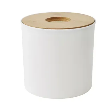 Poubelle À Coton Couvercle Bambou 1.5l Poubelle À Coton Couvercle Bambou 1.5l
