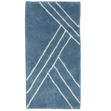 Tapis De Bain Déco Géométrique En Coton 60x120cm Tapis De Bain Déco Géométrique En Coton 60x120cm