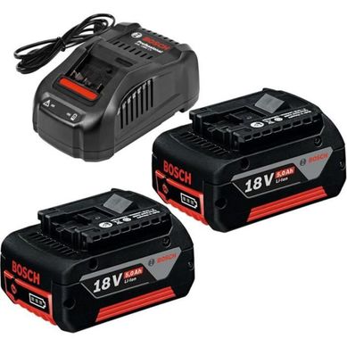 Kit 2 Batteries 18v 5,0 Ah Li-ion + Chargeur Rapide Gal 1880 Cv