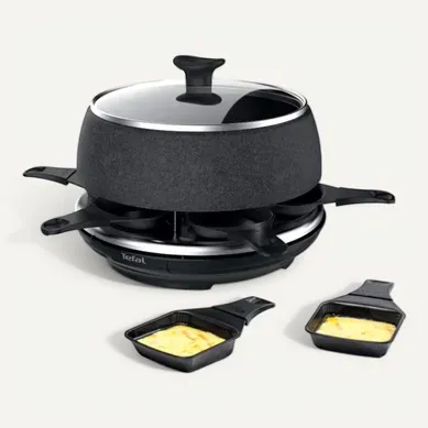 Appareil À Raclette - Fondue - Tartiflette - Crêpes - Plancha - Set Accessoire Complet - Re12c812
