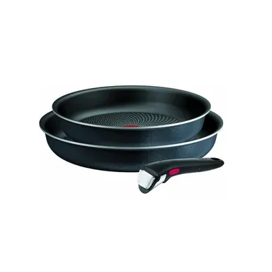 Lot De 2 Poêles Aluminium 24 Et 28cm + 1 Poignée Noir L7239103 Lot De 2 Poêles Aluminium 24 Et 28cm + 1 Poignée Noir L7239103
