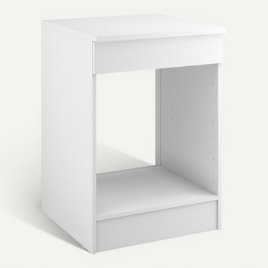 Bas four 60 cm UNO blanc mat Bas four 60 cm UNO blanc mat vue 3/4
