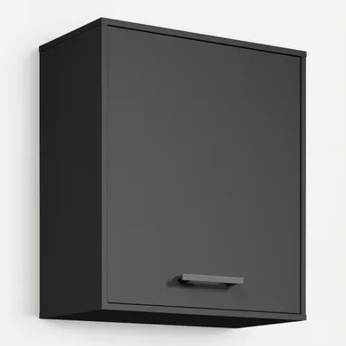 Haut 60 cm 1 porte ONYX noir Haut 60 cm 1 porte ONYX noir vue 3/4