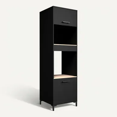 Bas colonne four ONYX noir Bas colonne four ONYX noir vue 3/4
