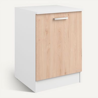 Bas 60 cm 1 porte UNO chêne Bas 60 cm 1 porte UNO chêne vue 3/4