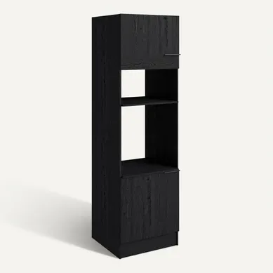 Armoire four ANNA chêne noir vue 3/4
