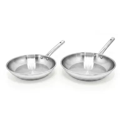 Lot De 2 Poêles À Frire En Inox 24 Cm Et 28 Cm Lot De 2 Poêles À Frire En Inox 24 Cm Et 28 Cm