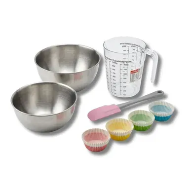 Set Pâtisserie Avec 100 Moules à Muffins Papier 5 Cm, 2 Bols à Mixer, Verre Mesureur Et Spatule Set Pâtisserie Avec 100 Moules à Muffins Papier 5 Cm, 2 Bols à Mixer, Verre Mesureur Et Spatule