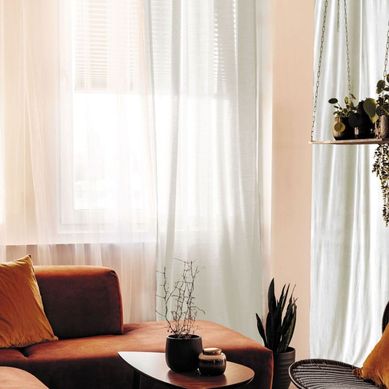 Voilage à Oeillets 100% Coton Blanc 105x250 - Cotonnade