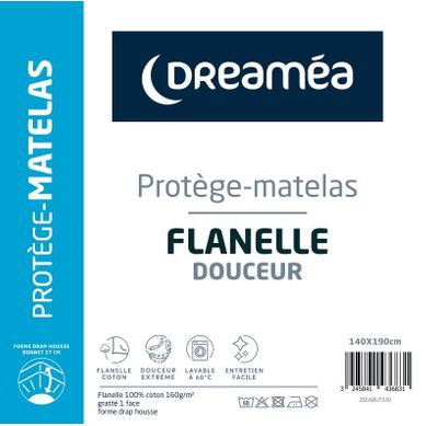 Protège matelas 140x190 cm DREAMEA TENDRESSE Protège matelas 140x190 cm DREAMEA TENDRESSE