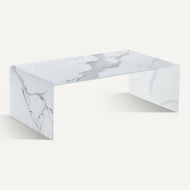 Table basse MARBLE Effet marbre blanc Table basse MARBLE Effet marbre blanc vue 3/4